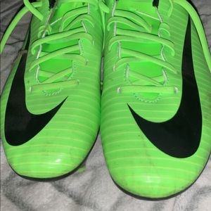 brand new soccer cleats with the ankle pads